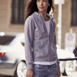 Basic Hoody Full Zip Women, miniatyr 2