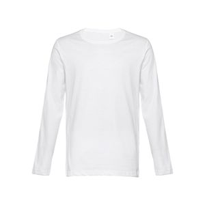 THC BUCHAREST WH. Långärmad T-shirt i bomull för män, miniatyr 1