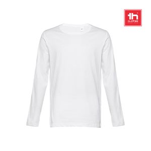 THC BUCHAREST WH. Långärmad T-shirt i bomull för män, miniatyr 2