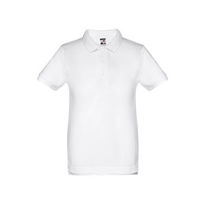 THC ADAM KIDS WH. Kortärmad pikétröja för barn (unisex). vit färg, miniatyr 3