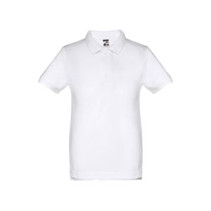 THC ADAM KIDS WH. Kortärmad pikétröja för barn (unisex). vit färg, miniatyr 2