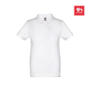 THC ADAM KIDS WH. Kortärmad pikétröja för barn (unisex). vit färg, miniatyr 1