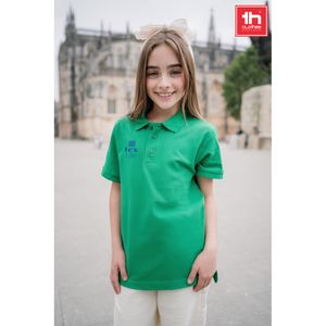 THC ADAM KIDS. Kortärmad bomullspikétröja för barn (unisex), miniatyr 1