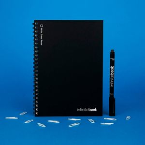 INFINITEBOOK PLAIN A5. Infinitebook med flexibelt omslag och 15 blanka whiteboardsidor, miniatyr 4