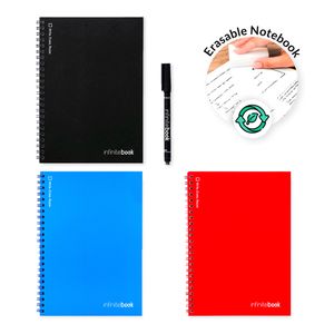 INFINITEBOOK PLAIN A5. Infinitebook med flexibelt omslag och 15 blanka whiteboardsidor, miniatyr 1