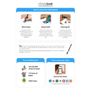 STARTER KIT INFINITEBOOK A5. Setet innehåller en "infinite", rengöringskit, markör och markörhållare, miniatyr 4