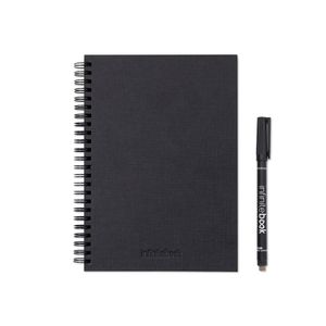STARTER KIT INFINITEBOOK A5 PLANNER TEXTURE. Kit bestående av "Infinitebook" med hårt omslag, 1 rengöringskit, 1 tuschpenna och 1 kulspetspenna, miniatyr 5