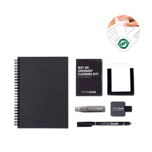 STARTER KIT INFINITEBOOK A5 PLANNER TEXTURE. Kit bestående av "Infinitebook" med hårt omslag, 1 rengöringskit, 1 tuschpenna och 1 kulspetspenna, miniatyr 1