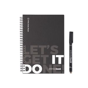 STARTER KIT INFINITEBOOK. Infinitebook"-kit med inbunden pärm, 1 rengöringskit, 1 markörpenna och 1 kulspetspenna, miniatyr 6