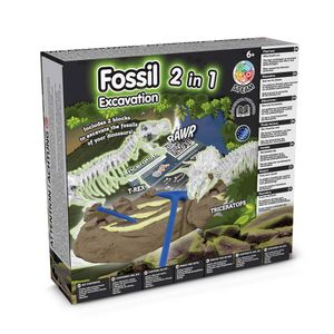 2 in 1 Fossil Excavation Kit I. Pedagogiskt spel för barn, miniatyr 2