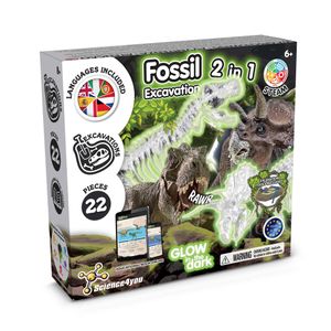 2 in 1 Fossil Excavation Kit I. Pedagogiskt spel för barn, miniatyr 1