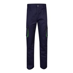 VL HYPNOS. Tvåfärgade byxor i twill med flera fickor (200g/m²), i bomull (35%) och polyester (65%), miniatyr 10