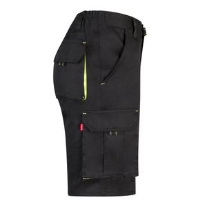 VL HEMERA. Tvåfärgade bermudashorts med flera fickor i stretch (240g/m²), i bomull (46%), EME (38%) och polyester (16%)