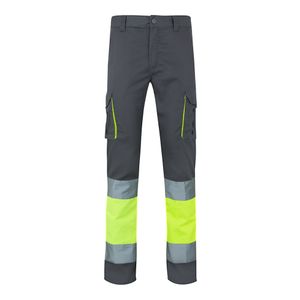 VL ZEUS LARGE. Tvåfärgade stretchbyxor med flera fickor (240g/m²), i bomull (46%), EME (38%) och polyester (16%), miniatyr 8