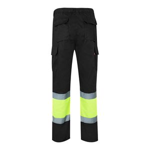 VL ATHENA. Tvåfärgade byxor i kypert (210g/m²), fodrade, flerfickor, i bomull (20%) och polyester (80%), miniatyr 4