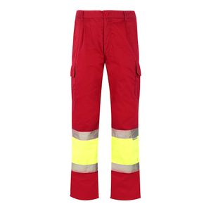 VL ATHENA. Tvåfärgade byxor i kypert (210g/m²), fodrade, flerfickor, i bomull (20%) och polyester (80%), miniatyr 12