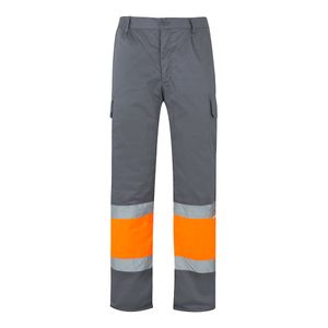 VL ATHENA. Tvåfärgade byxor i kypert (210g/m²), fodrade, flerfickor, i bomull (20%) och polyester (80%), miniatyr 8