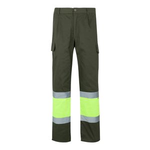 VL ATHENA. Tvåfärgade byxor i kypert (210g/m²), fodrade, flerfickor, i bomull (20%) och polyester (80%), miniatyr 7