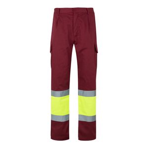 VL ATHENA. Tvåfärgade byxor i kypert (210g/m²), fodrade, flerfickor, i bomull (20%) och polyester (80%), miniatyr 6