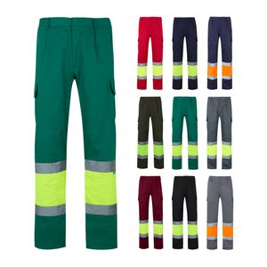 VL POSEIDON LARGE. Tvåfärgade byxor i twill med flera fickor (210g/m²), i bomull (20%) och polyester (80%)