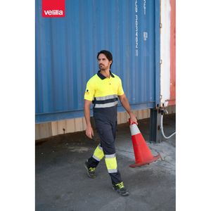 VL CUPID. Tvåfärgad pikétröja med fågelögon (160g/m²) med korta ärmar, i polyester (100%), miniatyr 3