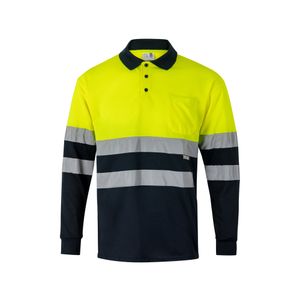 VL VULCAN. Tvåfärgad pikétröja med fågelögon (160g/m²) med långa ärmar, i polyester (100%), miniatyr 13