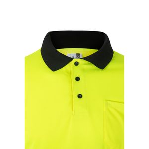 VL VULCAN LARGE. Tvåfärgad pikétröja med fågelögon (160g/m²) med långa ärmar, i polyester (100%), miniatyr 5