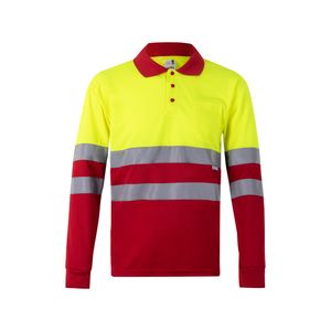 VL VULCAN LARGE. Tvåfärgad pikétröja med fågelögon (160g/m²) med långa ärmar, i polyester (100%), miniatyr 12