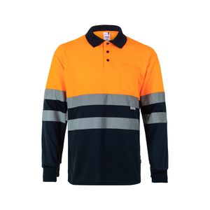 VL VULCAN LARGE. Tvåfärgad pikétröja med fågelögon (160g/m²) med långa ärmar, i polyester (100%), miniatyr 9