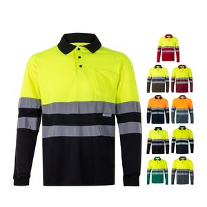 VL VULCAN LARGE. Tvåfärgad pikétröja med fågelögon (160g/m²) med långa ärmar, i polyester (100%), miniatyr 1
