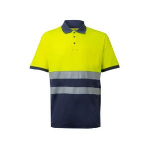VL ACHELOUS. Tvåfärgad pikétröja (150g/m²) med korta ärmar, i bomull (55%) och polyester (45%), miniatyr 3