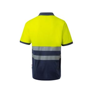 VL ACHELOUS. Tvåfärgad pikétröja (150g/m²) med korta ärmar, i bomull (55%) och polyester (45%)