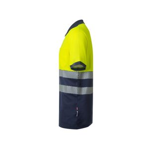 VL ACHELOUS. Tvåfärgad pikétröja (150g/m²) med korta ärmar, i bomull (55%) och polyester (45%), miniatyr 4
