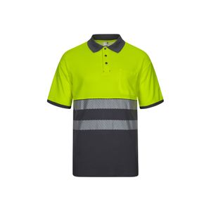 VL ACHELOUS. Tvåfärgad pikétröja (150g/m²) med korta ärmar, i bomull (55%) och polyester (45%), miniatyr 8