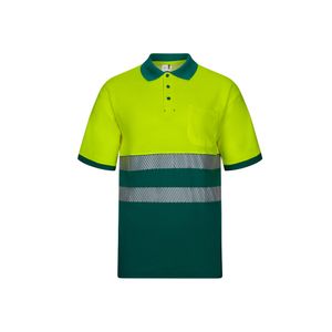 VL ACHELOUS. Tvåfärgad pikétröja (150g/m²) med korta ärmar, i bomull (55%) och polyester (45%), miniatyr 7