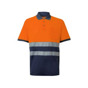 VL ACHELOUS. Tvåfärgad pikétröja (150g/m²) med korta ärmar, i bomull (55%) och polyester (45%), miniatyr 6