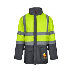 VL JUNO. Tvåfärgad 4-i-1 parkas (180g/m²), i polyester (100%) med PU-beläggning, miniatyr 3