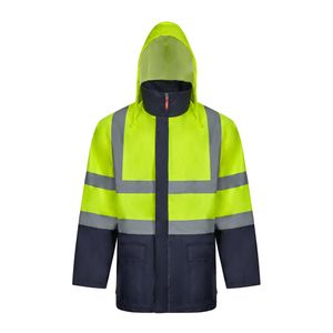 VL JUNO LARGE. Tvåfärgad 4-i-1 parkas (180g/m²), i polyester (100%) med PU-beläggning