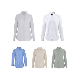 VL PRITHVI WOMEN. Oxfordskjorta (180 g/m²) för kvinnor, tillverkad av bomull (50 %), polyester (45 %) och elastan (5 %)