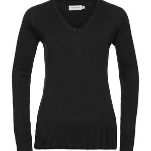 Ladies´ V-Neck Knitted Pullover, miniatyr 1