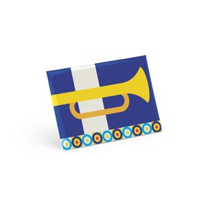 Button P'IN 14. Button P'IN 14. Horisontellt rektangulärt stiftemblem, miniatyr 3