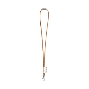 SET Lanyard CORK Long (Ø 5 mm) med 9 mm karbinhake och Ø 5 mm säkerhetsspänne, miniatyr 1