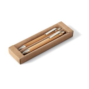 GREENY. Penna och mekanisk penna set av bambu, miniatyr 6