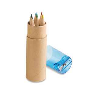 ROLS. Pennlåda med 6 färgpennor med pennvässare, miniatyr 2