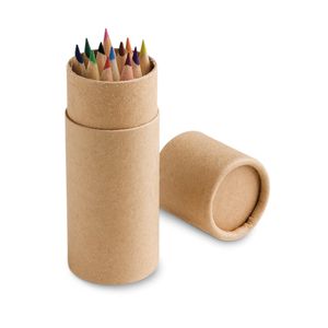 CYLINDER. Box med 12 färgkritor, miniatyr 2