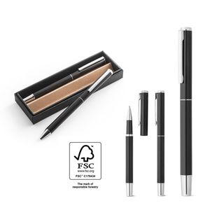 LEAH. Roller- och kulspetspenneset i aluminium (94 % rAL) med klämma, miniatyr 1