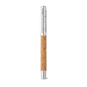 ANDREW. rollerball penna i rostfritt stål (90 % rSS) och kork med klämma, miniatyr 3