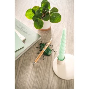 BAHIA II. Kulspetspenna i bambu med klämma och vridmekanism, miniatyr 3
