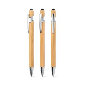 NEIL BAMBOO. Kulspetspenna i bambu med förkromade aluminiumdetaljer, miniatyr 1