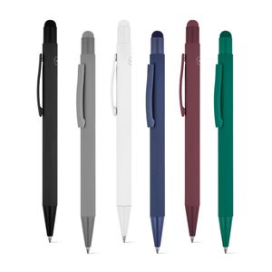 CLINT TOUCH. Kulspetspenna med modern design tillverkad av återvunnen aluminium (100 % rAL) med gummifinish, miniatyr 1